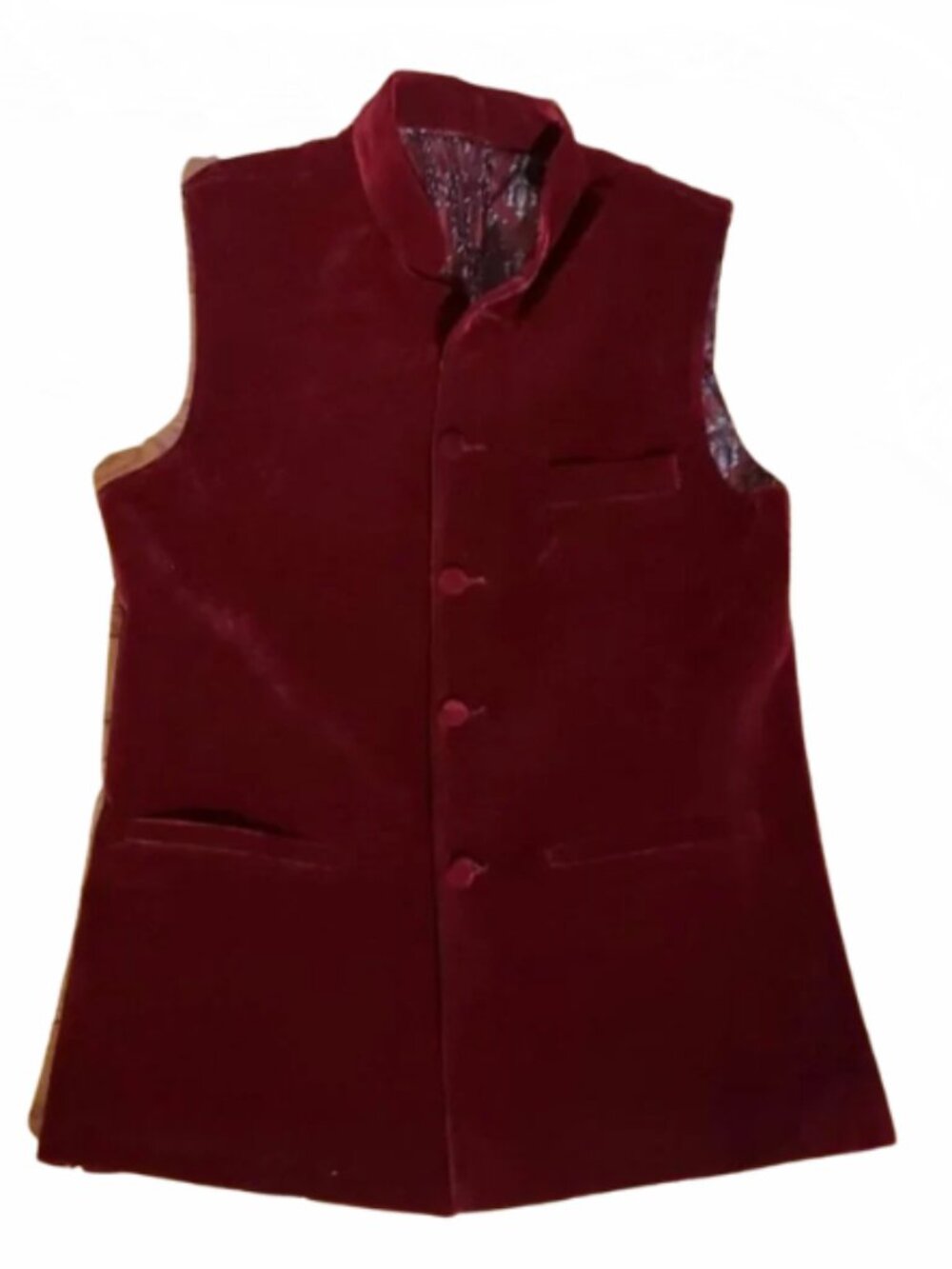 red velvet gilet vest waiscoat large 10